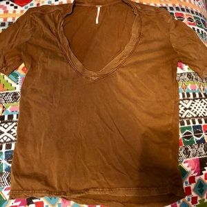 Free People V neck Tee